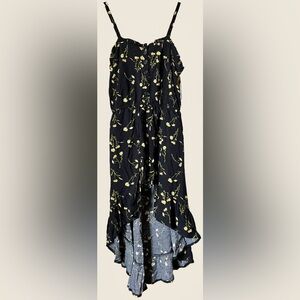 Girls Art Class Daisy Floral Hi-Lo Walk Through Romper Dress